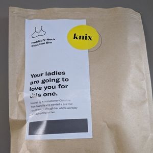 Knixwear Padded V-Neck Evolution Bra, Violet Dusk